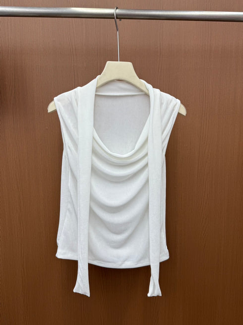 Sleeveless Body Fit Choker Style Top